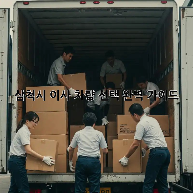 삼척시 이사, 차량 선택 완벽 가이드!