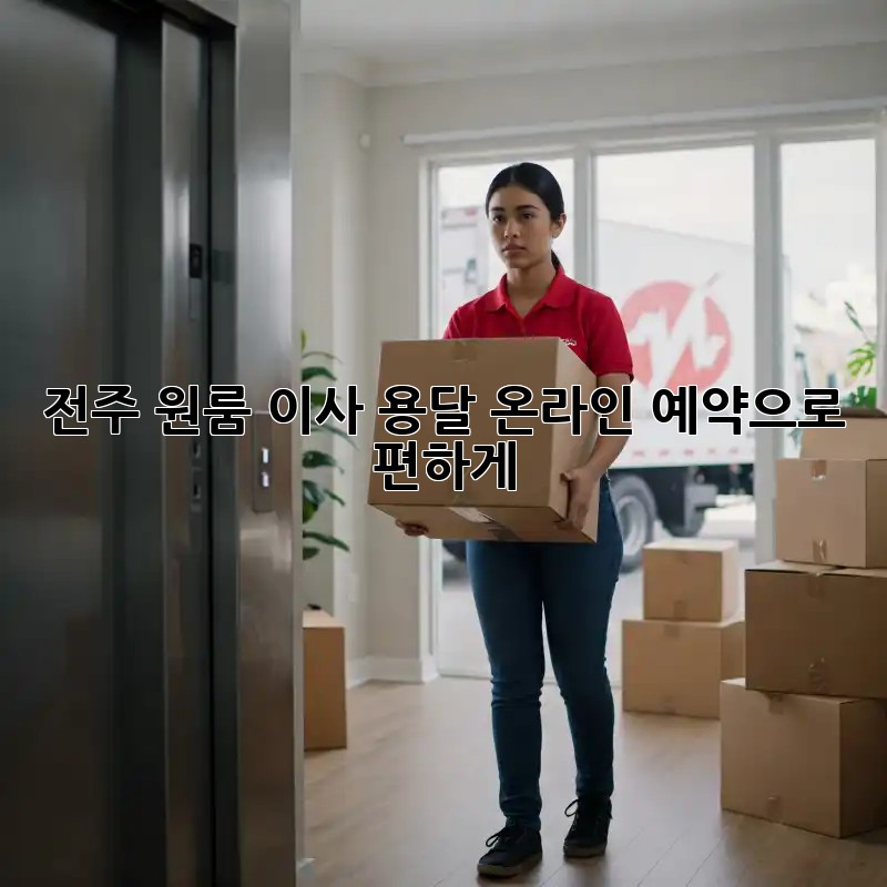 전주 원룸 이사 용달, 온라인 예약으로 편하게!