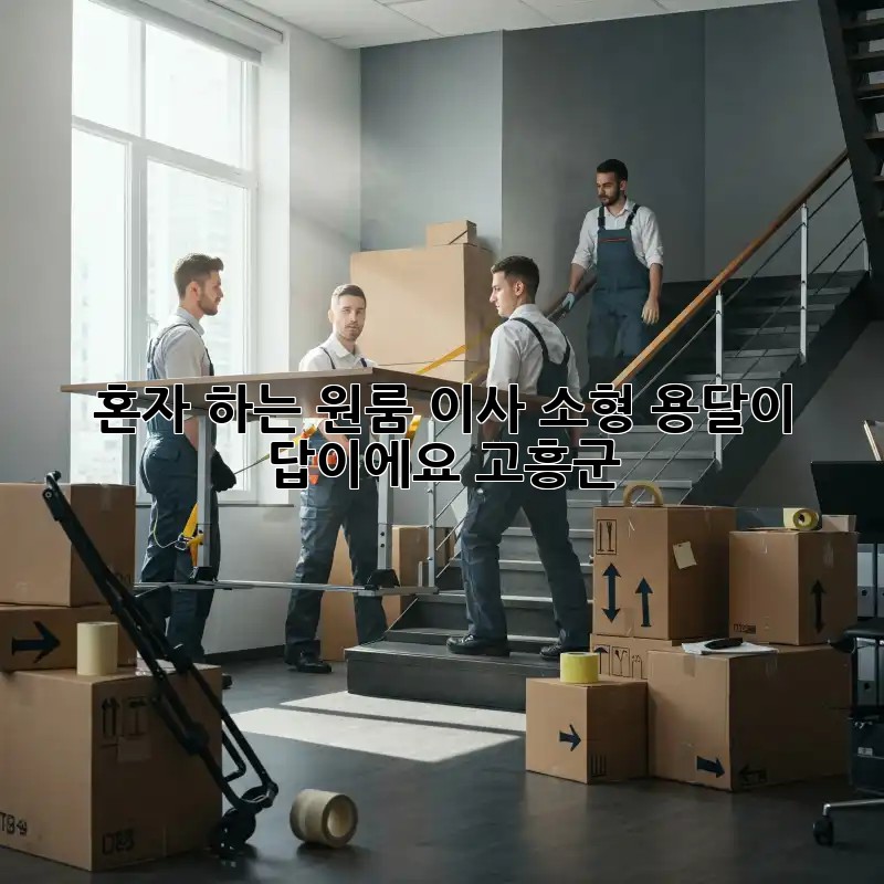 혼자 하는 원룸 이사? 소형 용달이 답이에요! (고흥군)