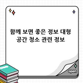 함께 보면 좋은 정보 대형 공간 청소 관련 정보