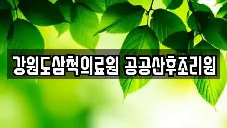 강원도삼척의료원 공공산후조리원