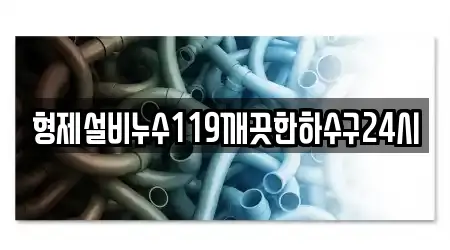 형제설비누수119깨끗한하수구24시