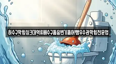 하수구막힘싱크대역류배수구뚫음변기뚫어뻥우수관막힘전문업