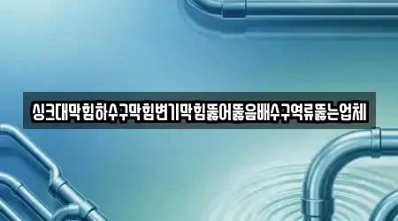 싱크대막힘하수구막힘변기막힘뚫어뚫음배수구역류뚫는업체