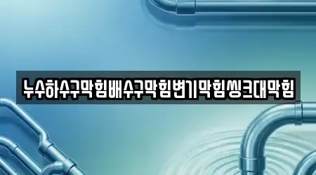 누수하수구막힘배수구막힘변기막힘씽크대막힘