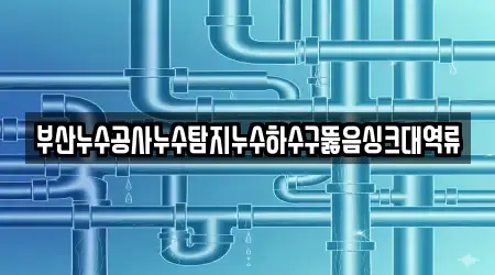 부산누수공사누수탐지누수하수구뚫음싱크대역류