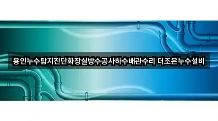 용인누수탐지진단화장실방수공사하수배관수리 더조은누수설비