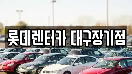 경북 칠곡군 장기렌트카 전문 롯데렌터카 대구장기점