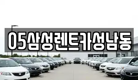 대전광역시 동구 성남동 렌트카 전문 05삼성렌트카성남동