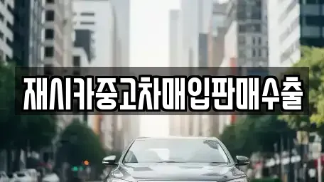 서울특별시 성동구 용답동 중고차매입 전문 재시카중고차매입판매수출