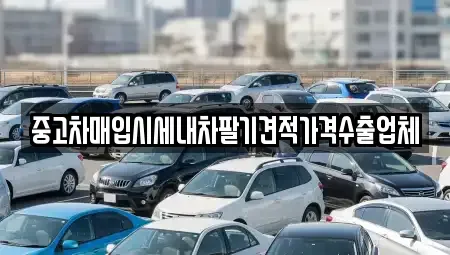 세종 새롬동 중고차매입 전문 중고차매입시세내차팔기견적가격수출업체