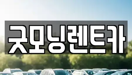 충북 청주시 흥덕구 가경동 렌트카 전문 굿모닝렌트카